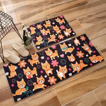 1 шт. мультфильм Шиба ковер для собак домашний кухонный коврик туалет коралловый флис гостиная ковер детская спальня коврик для домашних животных
