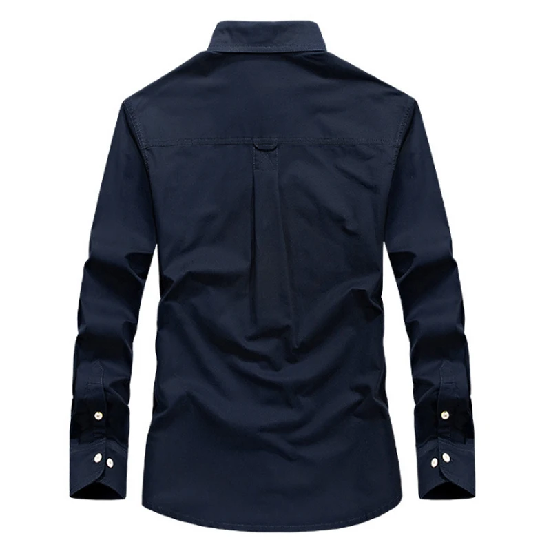  AFS JEEP Brand Military Army Shirt Men 2018 Spring Autumn 100% cotton Long Sleeve Mens Shirts Plus 