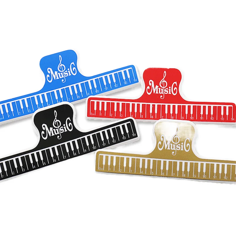 

Colorful 15cm Plastic Music Score Fixed Clips Book Paper Holder for Guitar Violin Piano Player Office File Clips Office Supplies