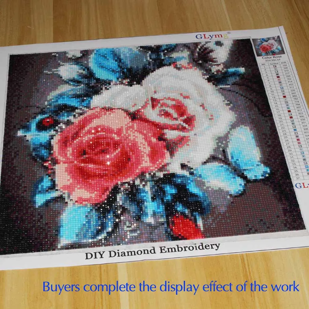 GLymg полный квадратный Рукоделие 5d Diy домашний поток пейзаж, картина, выложенная алмазами Вышивка крестом стразы, вышивка, мозаика подарок для дома