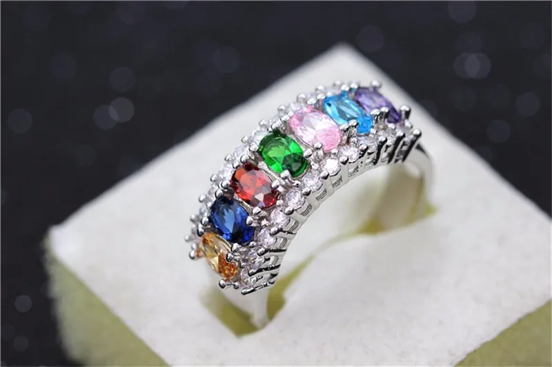 Almei Модные кольца для Для женщин женские Анель Com Pedra Grande Casamento, ленты Цвет зеленые камни Кольцо Ювелирные изделия из кристаллов J507