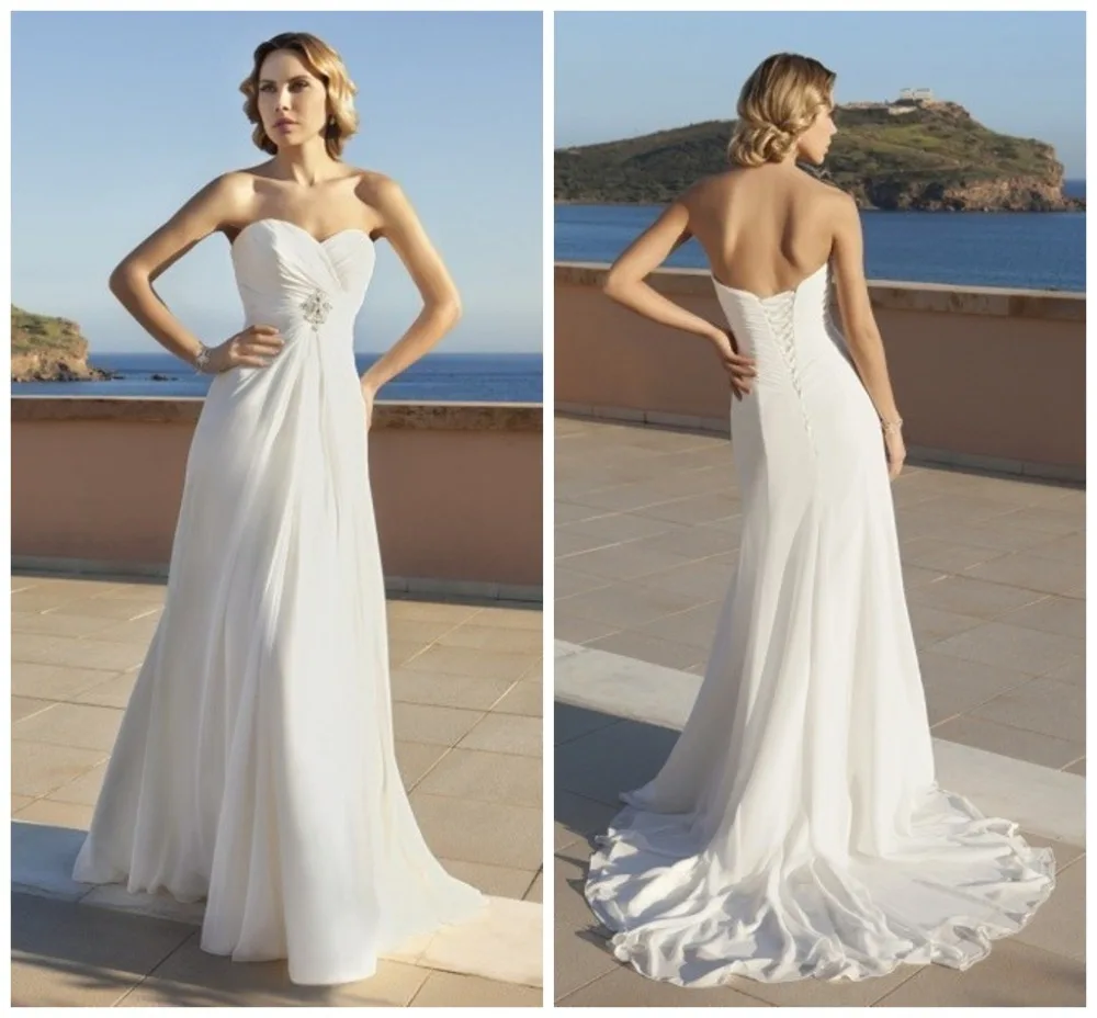 White Bridesmaid Dress for Beach Weddings Off the Shoulder Beaded Chiffon Sweetheart Lace Up Back Vestidos De Festa Long | Свадьбы и