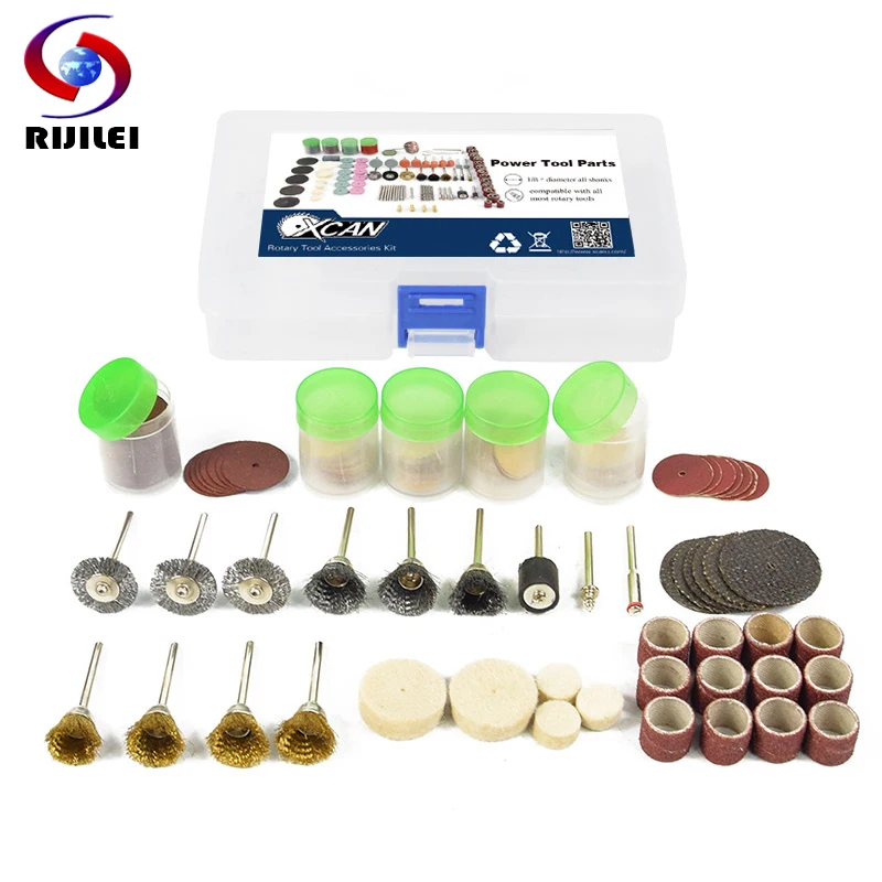 

RIJILEI 183PCS BIT SET SUIT MINI DRILL ROTARY TOOL FIT DREMEL Grinding,Carving,Polishing tool sets,grinder head,Sanding Disc