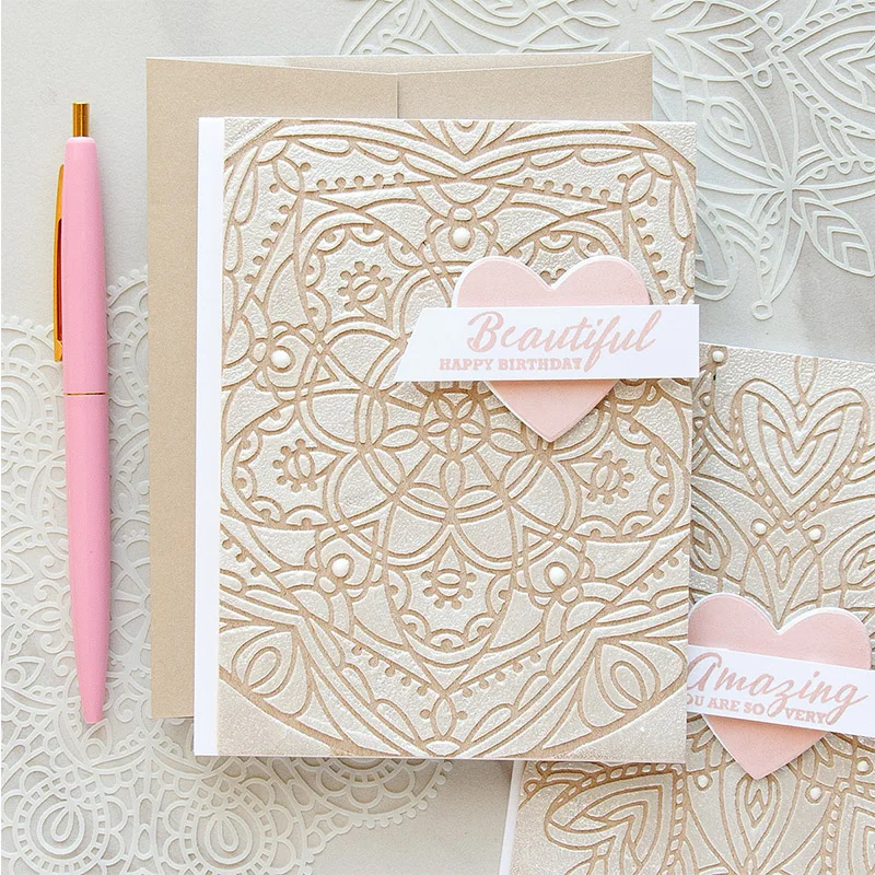 

Flower Circle Stencil for DIY Scrapbooking Decorative Embossing Paper Cards Crafts Plastic Templates Drawing Sheets 6x6inches