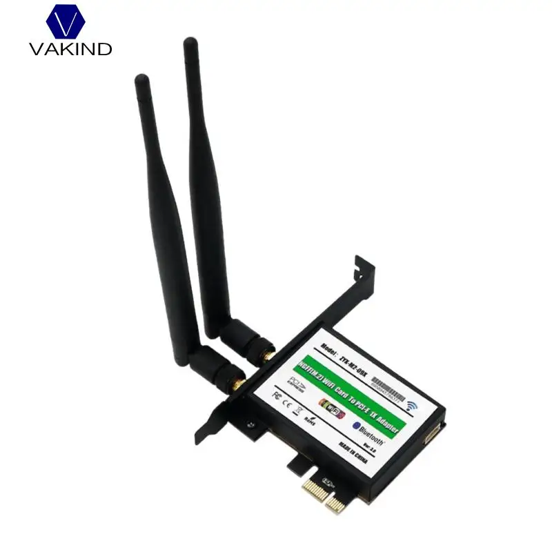 

VAKIND 9Pin Wireless Network M.2 NGFF To PCIE 1X Wifi Card Adapter Converter M2 to PCI Express For Intel M.2/NGFF Bluetooth Card