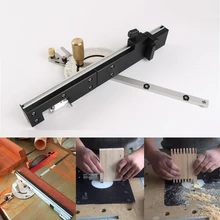 Деревообрабатывающий торцовочный манометр и коробка шарнирного джига комплект с регулируемым флип-стопом латунь/алюминиевая ручка деревообрабатывающий DIY Набор инструментов w логотип
