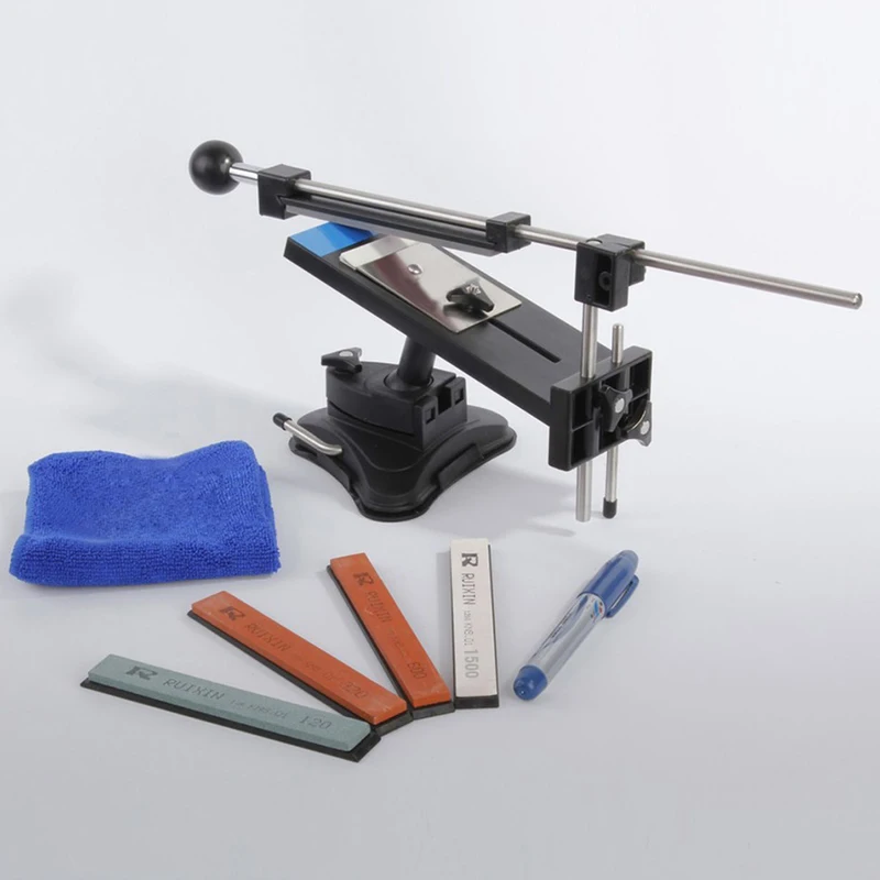 2016 New 1 Set Upgrade Professional Kitchen Knife Sharpener System Fix angle With 4 Stones Sharpening