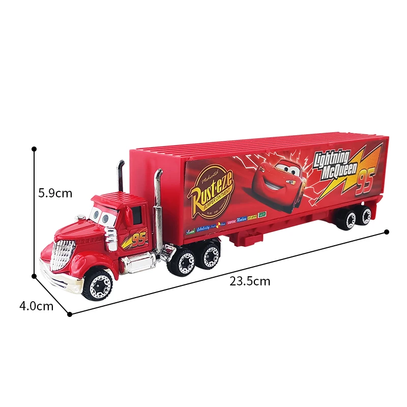 Disney Pixar Cars 3 7 шт./компл. Lightning McQueen Jackson Storm Cruz Mater Mack Uncle Truck 1:55 литой металлический