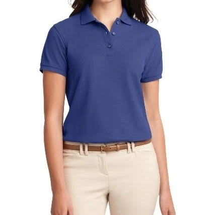Port Authority L500 Ladies Silk Touch Polo T-Shirt Mediterranean Blue - Extra Small (1)