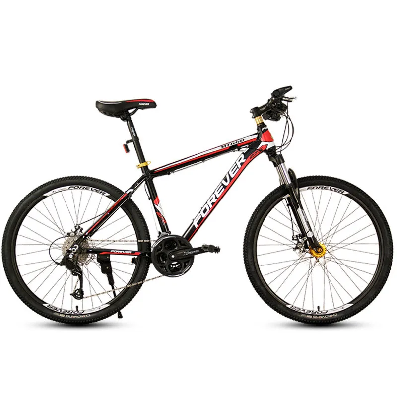 Бренд горный велосипед рама из алюминиевого сплава 27/30 скорость 26 дюймов колеса MTB велосипеда двойной диск тормоза Спорт на открытом воздухе Bicicleta - Цвет: black red