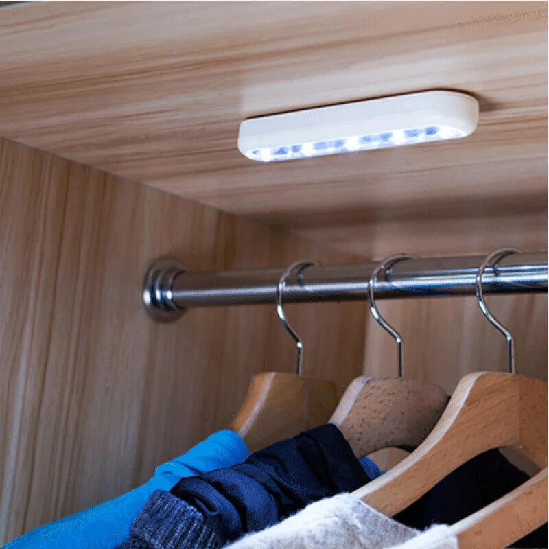 Bright kitchen Cabinet 3-5 LED Touch Light energy saving closet ceiling battery lamp car bedroom emergency night light