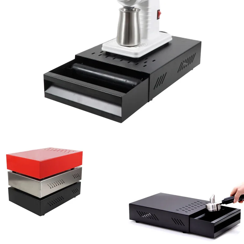 

Professional Stainless Steel Coffee Espresso Grounds Residue Knock Box Drawer Style for Barista Coffee Bar Grounds Container