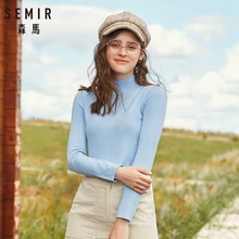 SEMIR Womens Sweater 2018 Winter Tops Turtleneck Sweater Women Thin Pullover Jumper Knitted Sweater Pull Femme Clothing