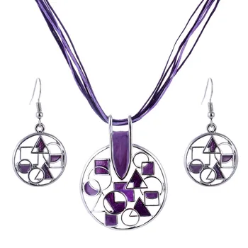 

African Jewelry Set Gen Pendant Statement Chocker Necklace Set Wedding Jewelry Set For Bridal Enamel Jewellery Sets