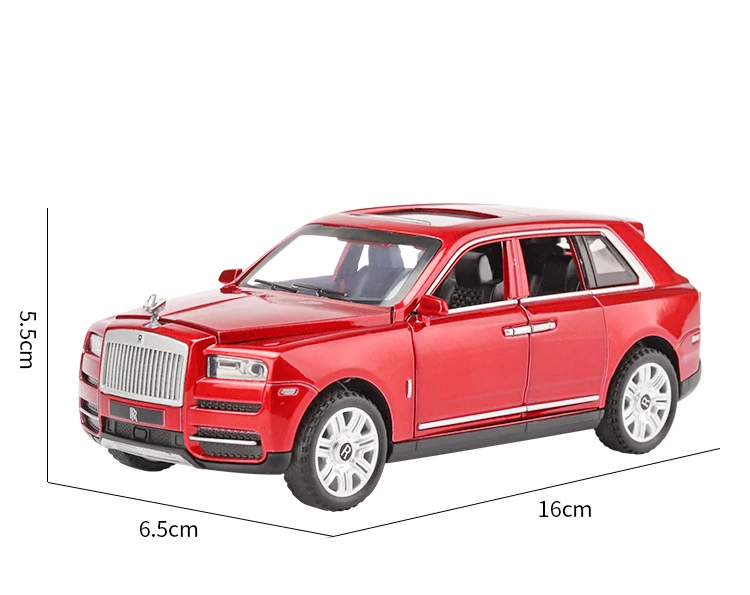 1:32 весы Rolls Royce Cullinan Литье металла автомобиль модель звук и светильник с оттяжкой