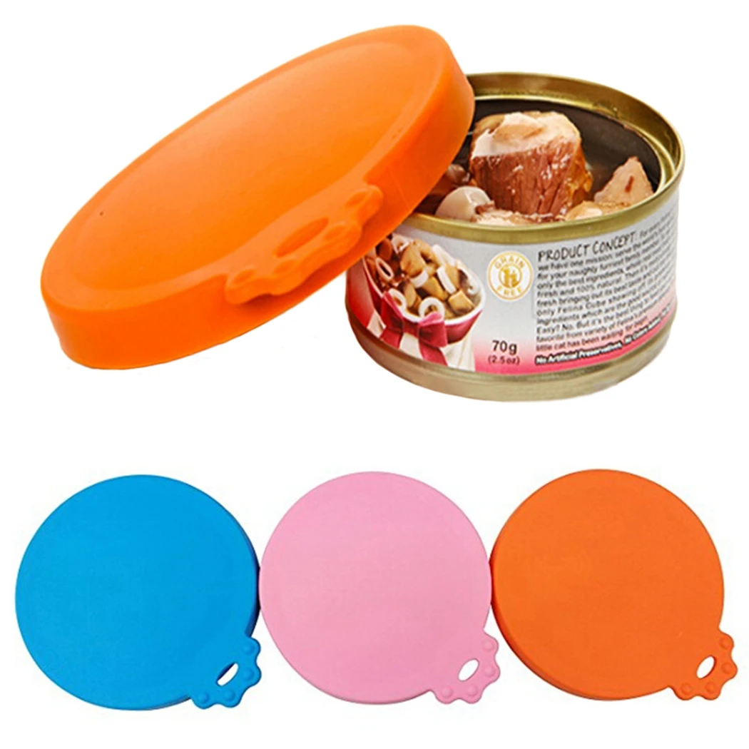 3 Pcs Sealed Food Can Lid for Puppy Dog Cat Storage Top Cap Reusable