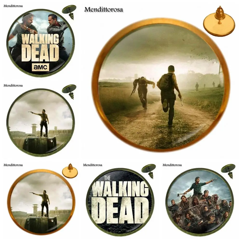 Walking Dead Винтаж ювелирные изделия с бронзой/серебро/золотой клип серьга-гвоздик серьги для женщин Рождественский подарок