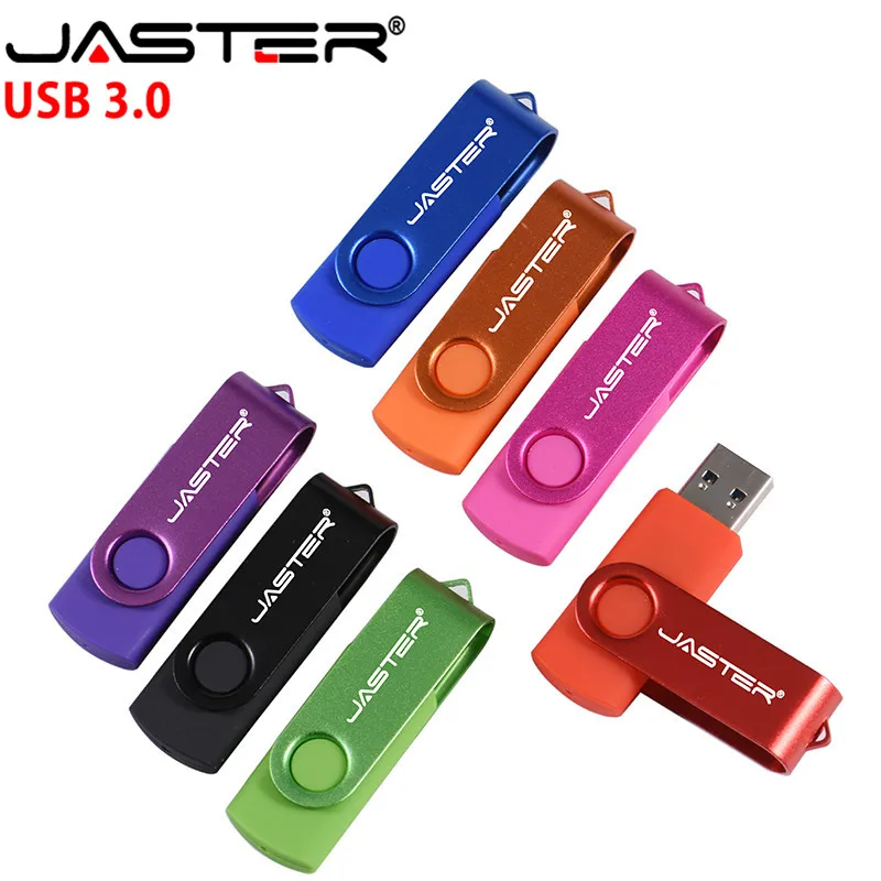 JASTER USB 3,0 пластик 11 цветов вращающийся usb флеш-накопитель pengdrive 4 ГБ 8 ГБ 16 ГБ 32 ГБ 64 ГБ 128 ГБ U диск флешка в подарок