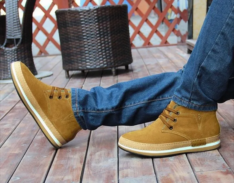 Cyabmoz торговая марка Для мужчин обувь на платформе, увеличивающая рост обувь, увеличивающая рост; Скрытая каблук 8 см незаметно «Теплые зимние ботинки «мартенс» обувь