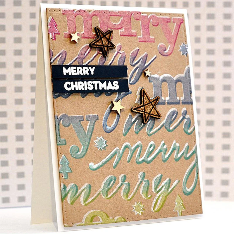 

The Word "merry" Clear Stamps for DIY Scrapbooking DIY Craft Making Fun Decoration Transparent Stempels New 2019 Silicone Seal