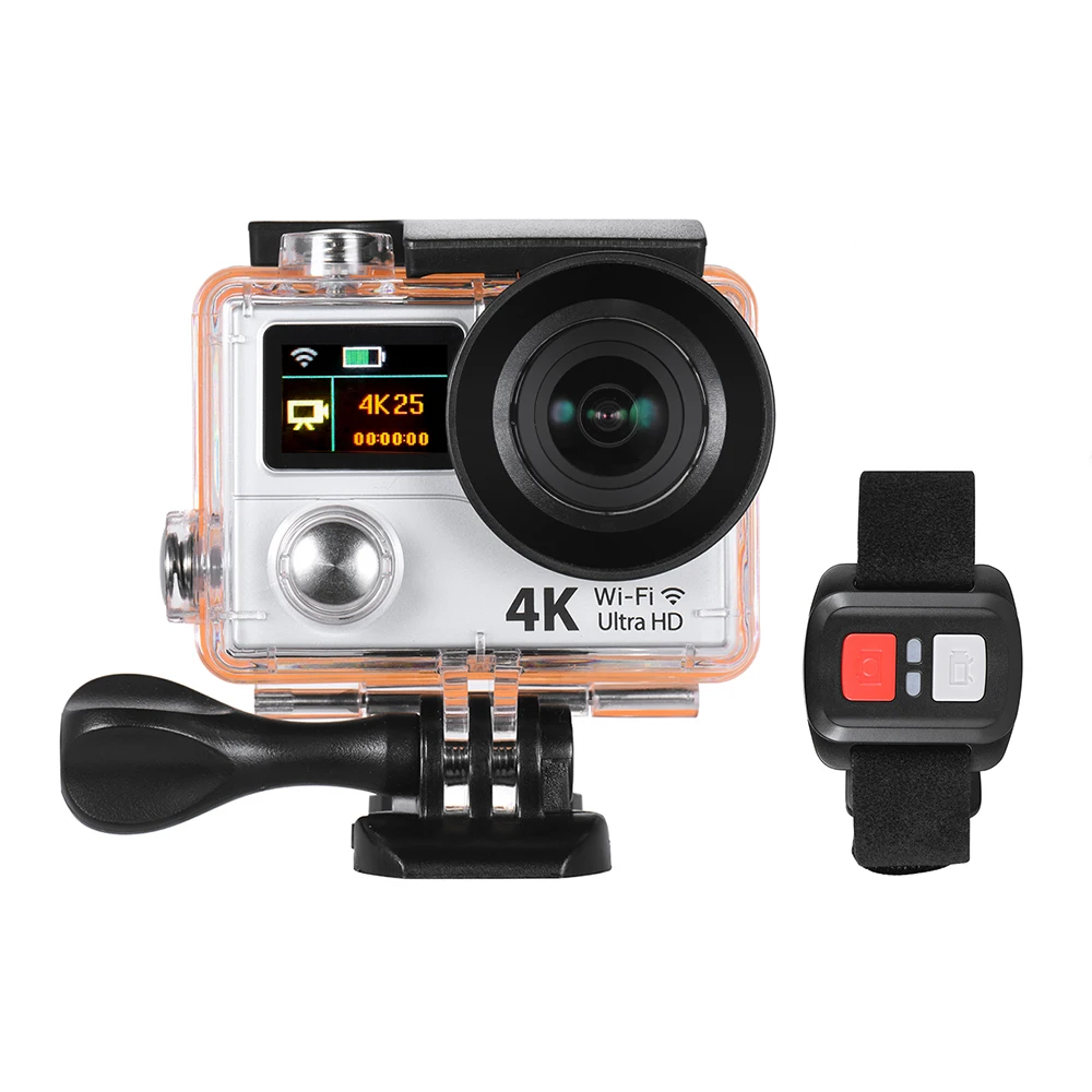 Prix pour 4 K 25fps 1080 P 60fps Full HD 12MP WiFi Sport Action Caméra w/Télécommande + Plusieurs Montage Base Sac de Transport Double LCD écran Prix pour 4 K 25fps 1080 P 60fps Full HD 12MP WiFi Sport Action Caméra w/Télécommande + Plusieurs Montage Base Sac de Transport Double LCD écran