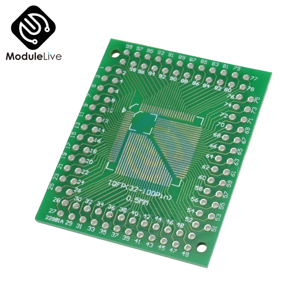 

2PCS QFP/TQFP/LQFP/FQFP 32/44/64/80/100 To DIP Adapter PCB Board Converter Diy
