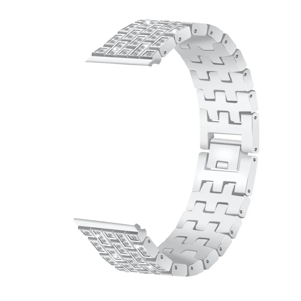 Роскошный Кристалл Съемная крышка из сплава часы наручные ремешок для Fitbit Versa Lite Смарт-часы аксессуары спортивные wristbelt - Цвет: C