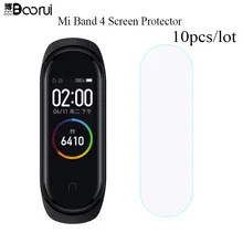 BOORUI 10 шт./лот Miband 4 защитные чехлы для экрана ультратонкие
