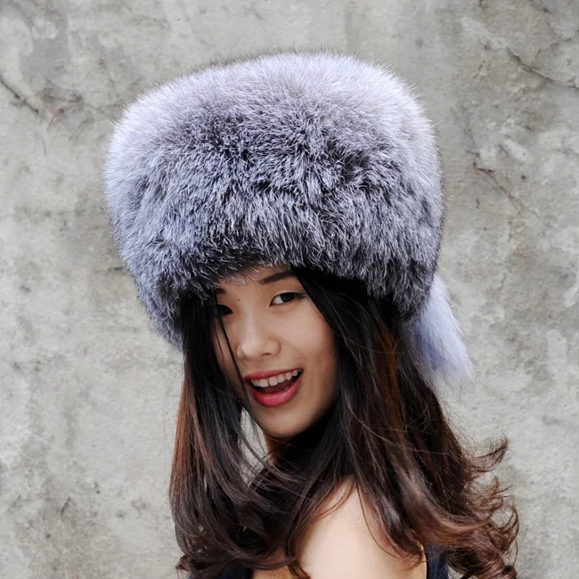 CX-C-169A дизайн высокого качества из меха енота женские модные шляпы - Цвет: Серебристый