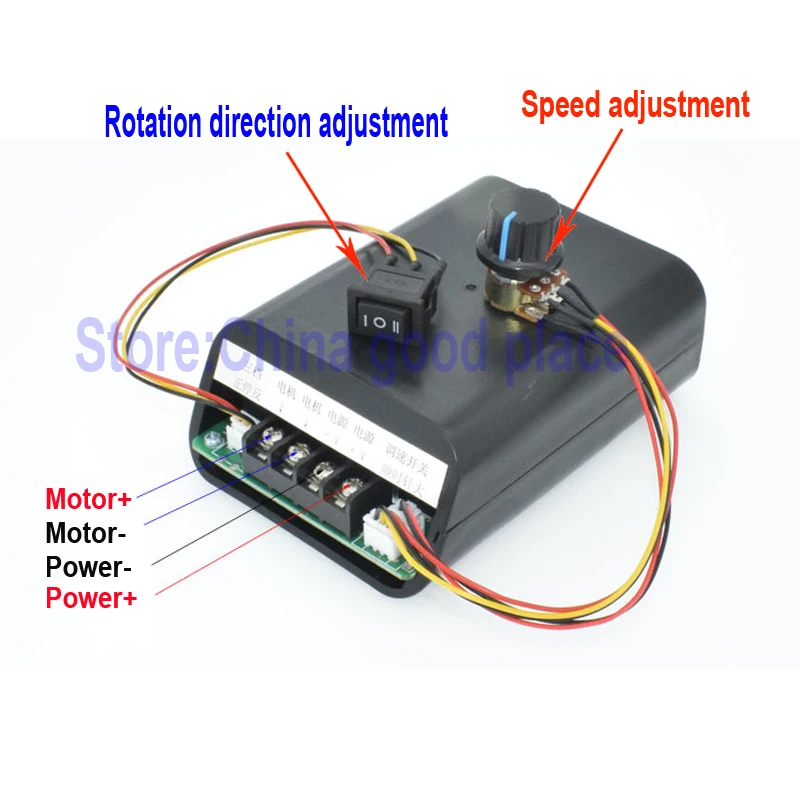 DC12V24V36V48V55V 40A цифровой Дисплей 0~ Регулируемый приводной модуль pwm двигатель постоянного тока Скорость бесщеточный контроллер