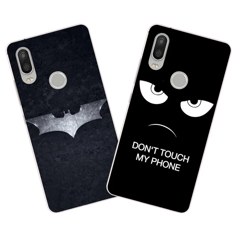 

for BQ Aquaris X2 Pro Case,Silicon Black bats cartoon Painting Soft TPU Back Cover for BQ Aquaris X2 protect cases shell