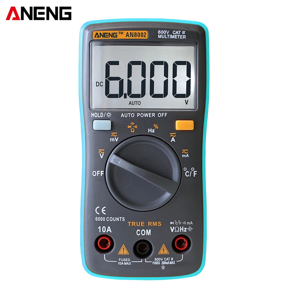 

ANENG AN8002 multifunction digital multimeter AC / DC clamp voltage current resistance capacitance diode tester temperature