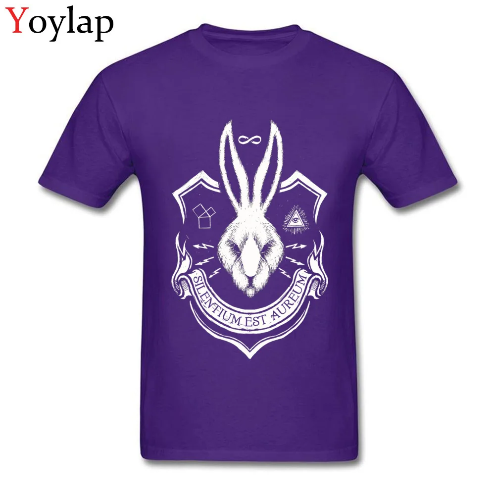 Group Tops T Shirt for Male Graphic Autumn Round Neck 100% Cotton Short Sleeve T-Shirt Silence is Golden Printed On Tee Shirt purple
