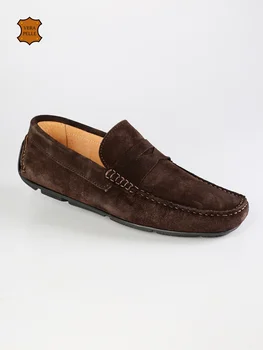 

Suede loafers-dark brown