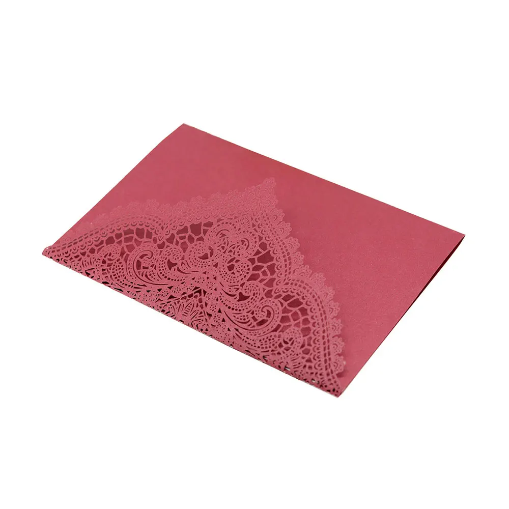  10pcs/lot Hollow Laser Cut Wedding Invitations Elegant Engagement Wedding Invitation Card Envelope  - 33051704548