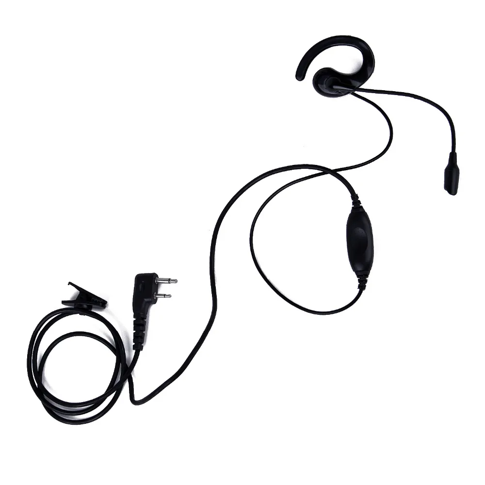 

Imitation K Head AB Ear Hook Earpiece with 2 Pin PTT Microphone Headset For KENWOOD Baofeng PUXING HYT Portable Two Way Radio