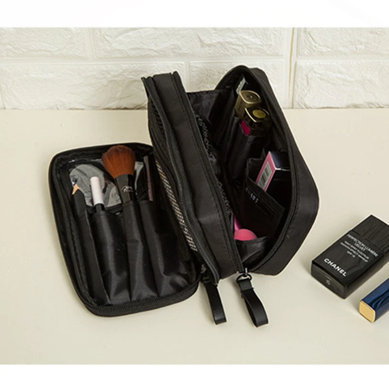 Дорожная многофункциональная сумочка-косметичка Органайзер Водонепроницаемый портативная макияжная сумка для путешествий Красота чехол моющаяся Сумочка двойная молния