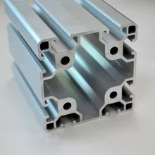 CNC прецизионная режущая Т-образная Серебристая анодированная 8080 алюминиевая профильная Экструзионная рама для промышленного верстака и выставочного стенда