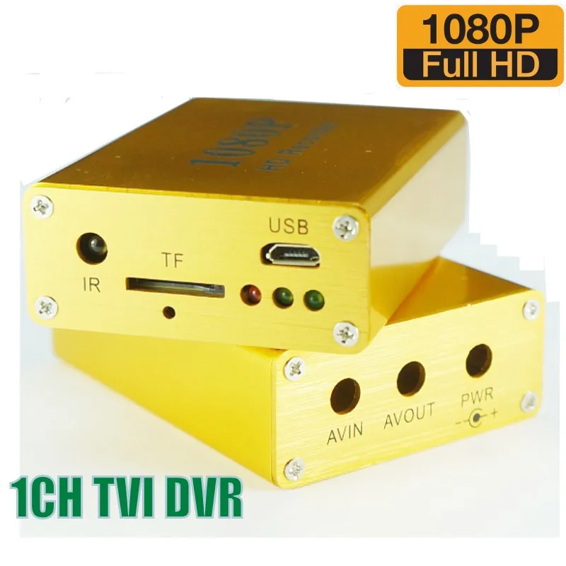2-In-11080P 1 канал Мини AHD TVI видео Регистраторы DVR 720 P в режиме реального времени видеонаблюдения DVR Поддержка SD карты 128 Гб 5 V-30 V Мощность для дома, автомобиль, автобус