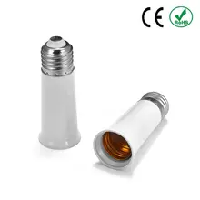 100 шт. E27 к E27L Расширение адаптер E26 к E26L расширить Лампы переходник патрон преобразователь основание светильника гнездо светодио дный лампочки подключить