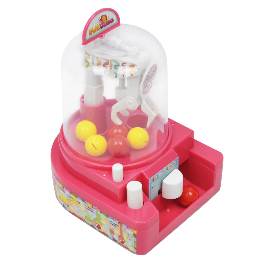 Plastic Simulation Mini Claw Machine Candy Grabber Machine For Kids - Pink