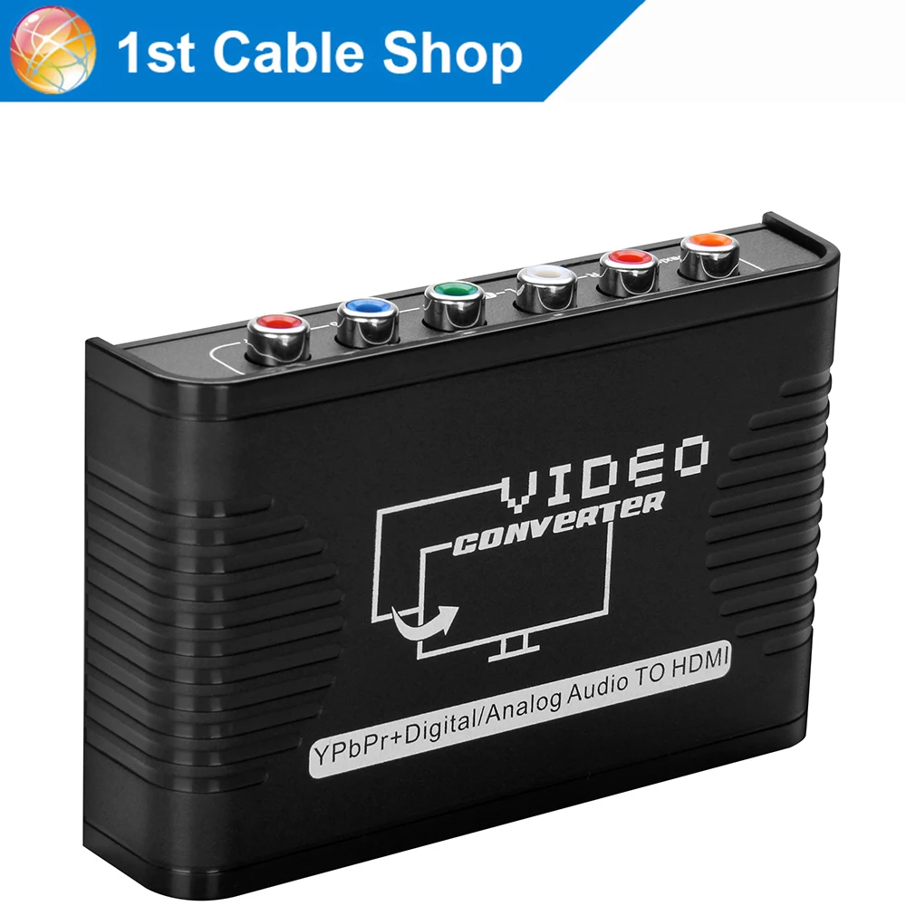

Ypbpr Component to HDMI converter Digital coaxial audio+5 RCA Ypbpr component to HDMI converter with stereo audio out with power