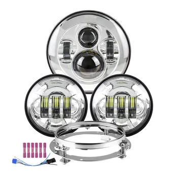 

For 7" LED Headlight with 4.5" LED fog light for Motorcycle with 7" Bracket Adapter Ring