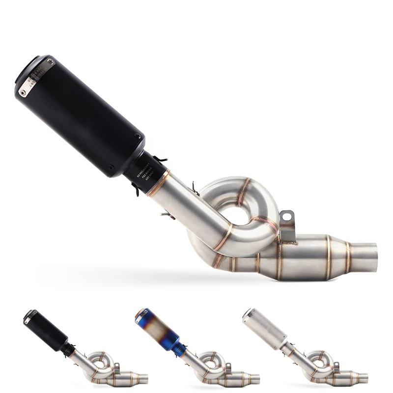 

Motorcycle Full System Exhaust Slip-On For kawasaki Z800 Z 800 2012-2017 Exhaust Muffler Escape Middle Mid Contact Pipe