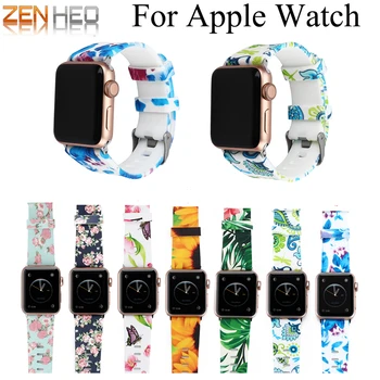 

Colorful Soft Silicone Sport Band 38mm For Apple Watch Series 3 2 42mm Wrist Bracelet Strap For iWatch 4 40mm 42mm Replacement