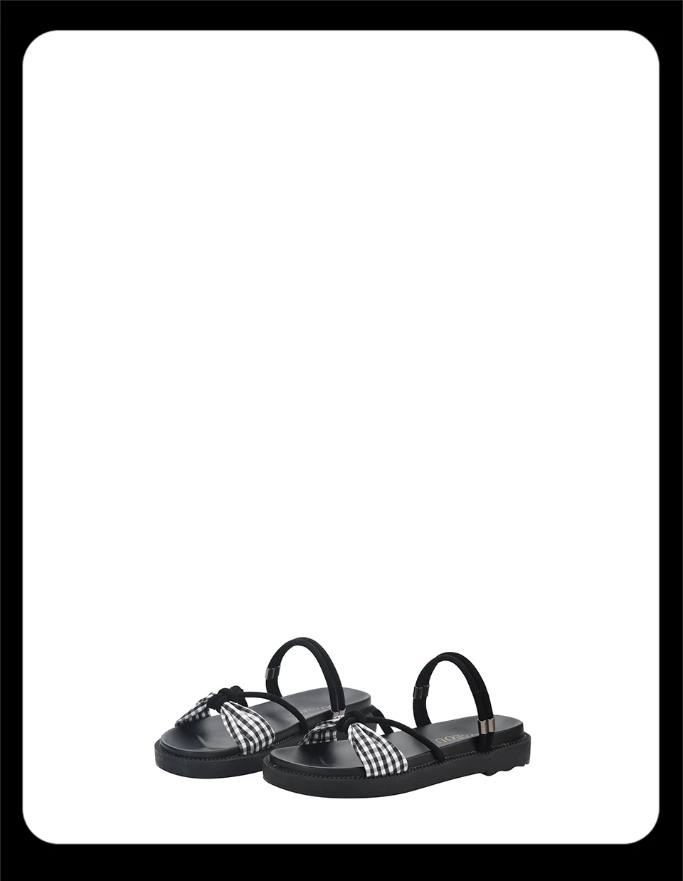GOXEOU/ г. летние женские шлепанцы на плоской подошве для отдыха с бантом, size35-43