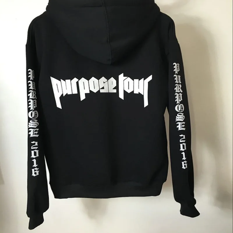 2017 Justin Bieber Vetements Hoodie Oversized Khaki Sweatshirts Purpose Tour Men's Hip Hop Pullover Winter Fleece Sweat Suites