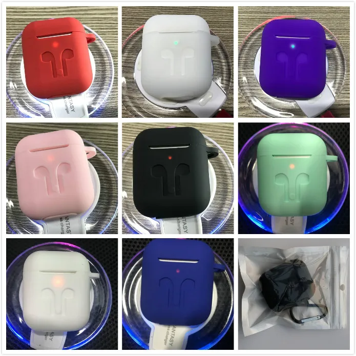 Free Ship Universal Cases for Airpods 1st 2nd Generation Protective Earphone Cover Case Apple airpods 1 2 with Carabiner | Электроника