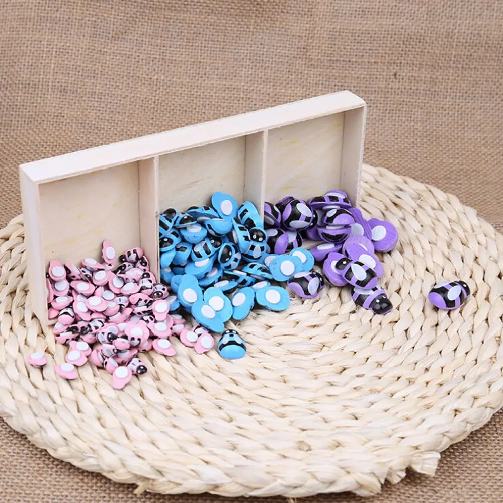 

Home Decoration 100PCS/Lot Mini Bee Wooden Ladybug Sponge Self-adhesive Stickers Fridge/Wall Sticker Kids Scrapbooking Baby Toys
