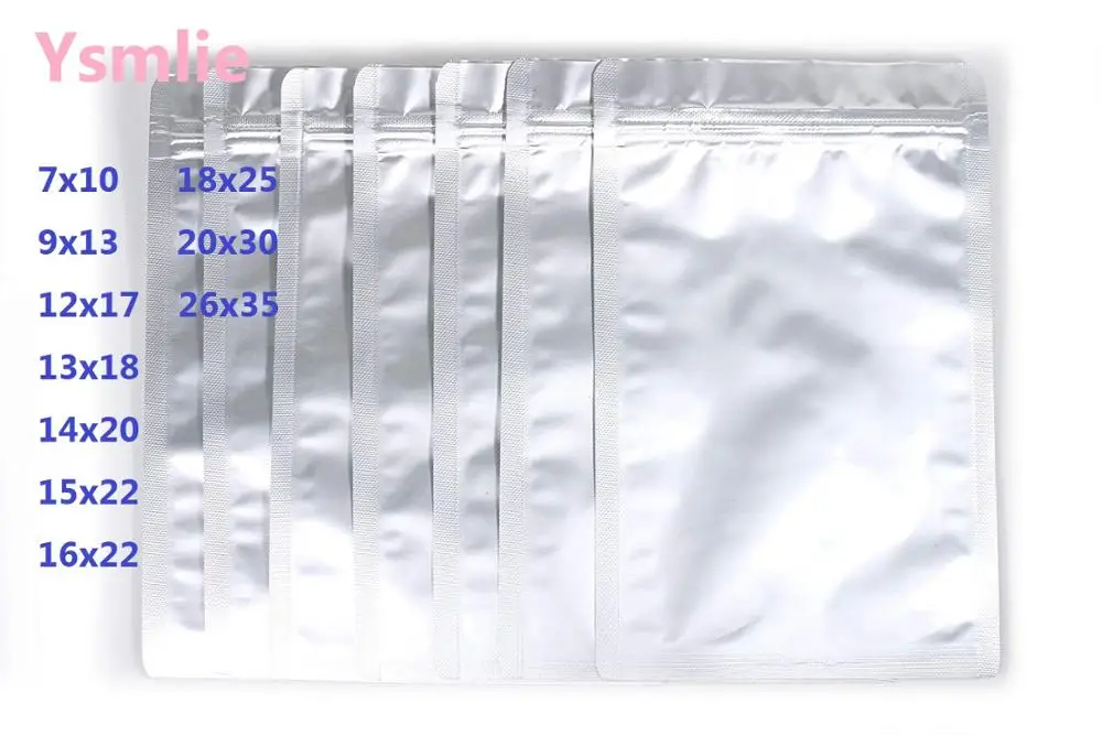 

Ysmile Mylar Aluminum Zip Bag Ziplock Package for Food Storage Vacuum Foil Zipper Pocket